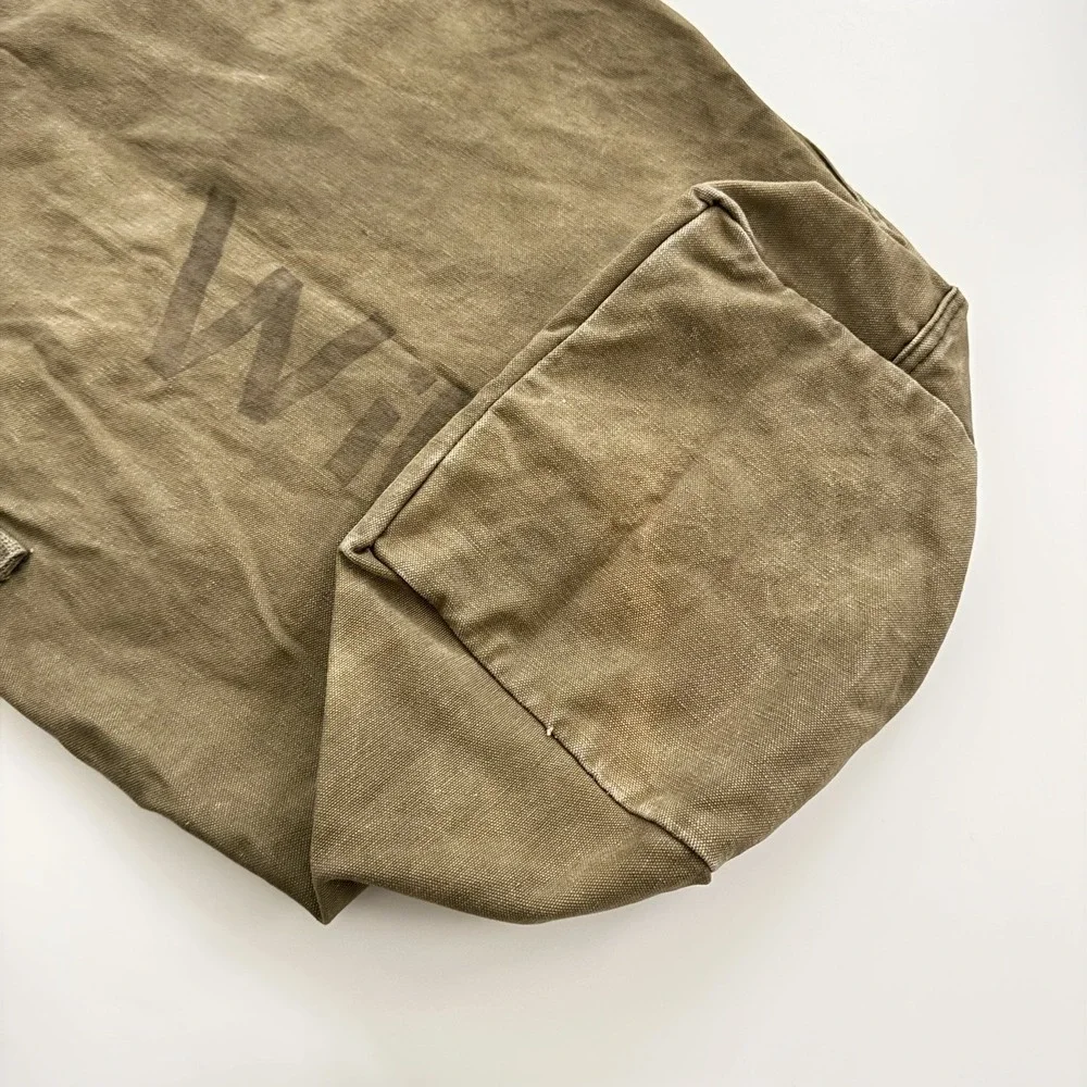 + Vintage Military Single Strap Duffle Sea Bag Khaki Canvas Gear Bag Guatemala